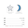 Wholesale 925 Silver Sweet Star Shape Asymmetric Enamel Drops Glaze Earrings For Women With Electroplating