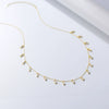 Wholesale Silver Tassel Square Zircon Pendant Necklace Women's Geometric Diamondencrusted Chain