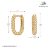 Wholesale Silver Ushape Twist Long Square Earrings Electroplated For Women