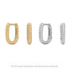Wholesale Silver Ushape Twist Long Square Earrings Electroplated For Women