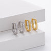 Wholesale Silver Ushape Twist Long Square Earrings Electroplated For Women