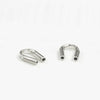 Wholesale Silver Ushaped Buckle Beaded Coil Bracelet And Necklace Accessories Electroplated Minimalist Style