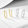 Wholesale Silver 925 Ushaped Diamond Earrings For Women Geometric Style