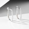 Wholesale Silver 925 Ushaped Diamond Earrings For Women Geometric Style