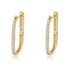 Wholesale Silver 925 Ushaped Diamond Earrings For Women Geometric Style