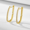 Wholesale Silver 925 Ushaped Diamond Earrings For Women Geometric Style
