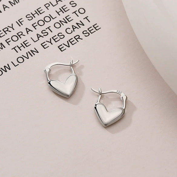 Wholesale Silver 925 Vintage Geometric And Heart Shape Electroplating Earrings For Women