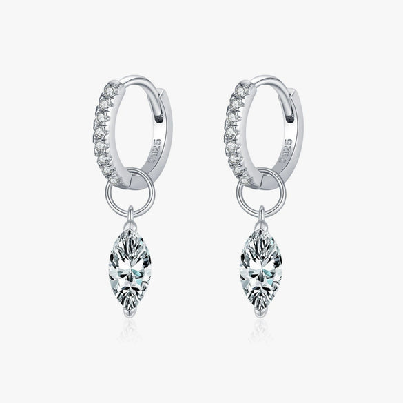 Wholesale 925 Silver Water Drops Full Diamond Earrings For Women With Electroplating Elegant And Minimalist Style