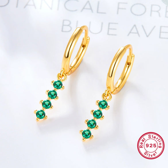 Wholesale 925 Silver Women's Colorful Dopamine Earrings With Geometric Design And Electroplating Process