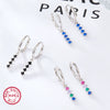 Wholesale 925 Silver Women's Colorful Dopamine Earrings With Geometric Design And Electroplating Process
