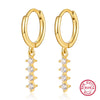 Wholesale 925 Silver Women's Colorful Dopamine Earrings With Geometric Design And Electroplating Process