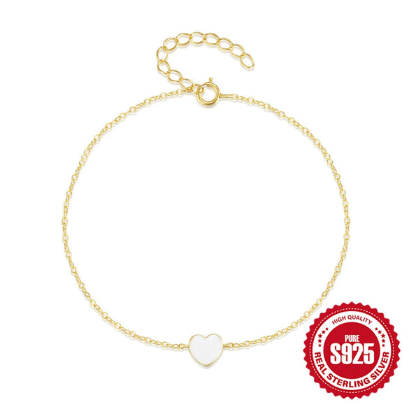 Wholesale 925 Silver Women's Cool Simple Geometric Love Bracelet With Electroplating
