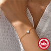 Wholesale 925 Silver Women's Cool Simple Geometric Love Bracelet With Electroplating