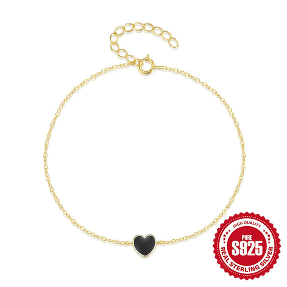 Wholesale 925 Silver Women's Cool Simple Geometric Love Bracelet With Electroplating
