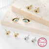 Wholesale 925 Silver Women's Earrings With Devil's Eye Pattern And Electroplating Treatment