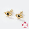 Wholesale 925 Silver Women's Earrings With Devil's Eye Pattern And Electroplating Treatment