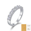 Wholesale 925 Silver Women's Fashion Geometric Moissanite Ring Set With Diamonds