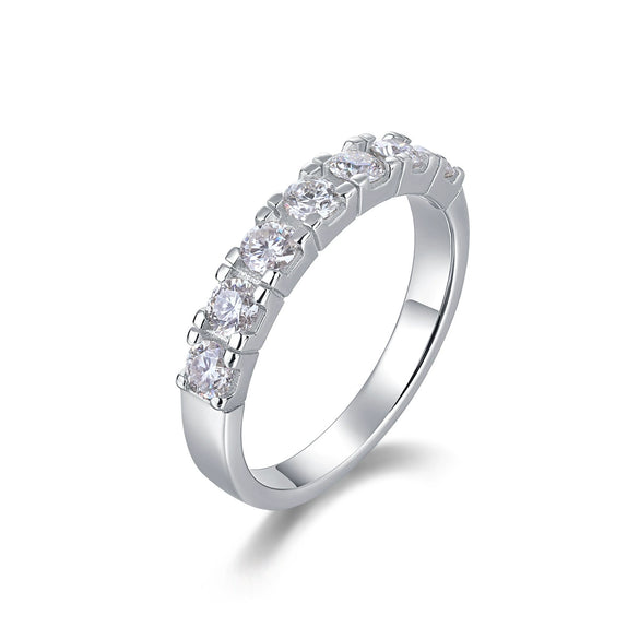 Wholesale 925 Silver Women's Fashion Geometric Moissanite Ring Set With Diamonds