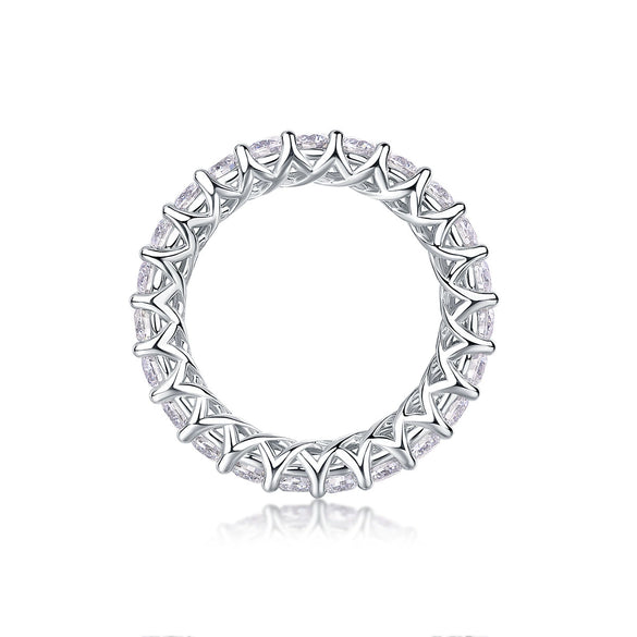 Wholesale 925 Silver Women's Fashion Geometric Moissanite Ring Set With Diamonds