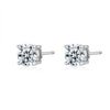Wholesale 925 Silver Women's Fourclaw Rhombus Moissanite Earrings With Diamond Treatment