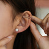 Wholesale 925 Silver Women's Fourclaw Rhombus Moissanite Earrings With Diamond Treatment