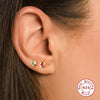 Wholesale 925 Silver Women's Geometric Ear Studs With Elk Snowflake Christmas Tree Love Design Electroplated