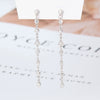Wholesale 925 Silver Women's Geometric Earrings With Round Triangular Diamond Zircon Electroplated