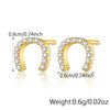Wholesale 925 Silver Women's Geometric Lightning Cross Symbols Electroplated Earrings