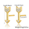 Wholesale 925 Silver Women's Geometric Lightning Cross Symbols Electroplated Earrings