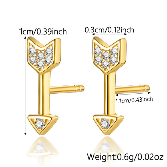 Wholesale 925 Silver Women's Geometric Lightning Cross Symbols Electroplated Earrings