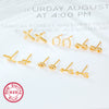 Wholesale 925 Silver Women's Geometric Lightning Cross Symbols Electroplated Earrings
