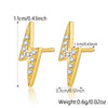 Wholesale 925 Silver Women's Geometric Lightning Cross Symbols Electroplated Earrings