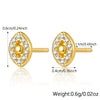 Wholesale 925 Silver Women's Geometric Lightning Cross Symbols Electroplated Earrings