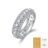 Wholesale 925 Silver Women's Geometric Moissanite Ring With Diamonds