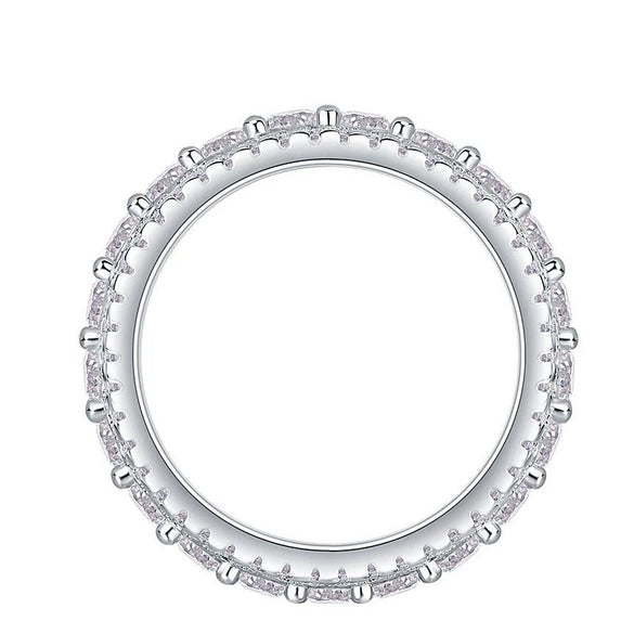 Wholesale 925 Silver Women's Geometric Moissanite Ring With Diamonds