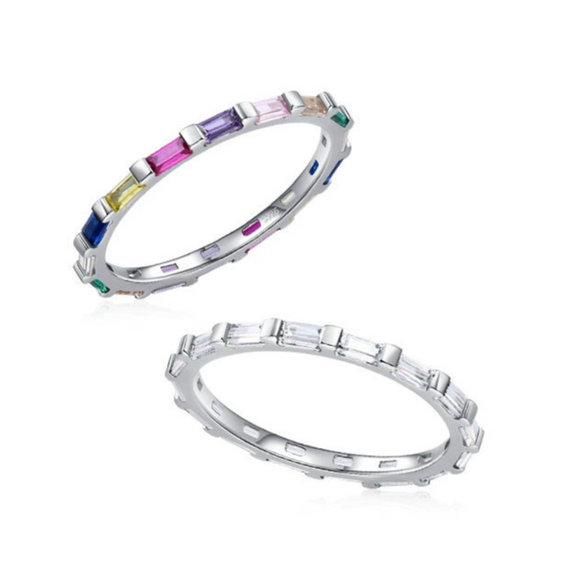 Wholesale 925 Silver Women's Geometric Ring With Zircon Design