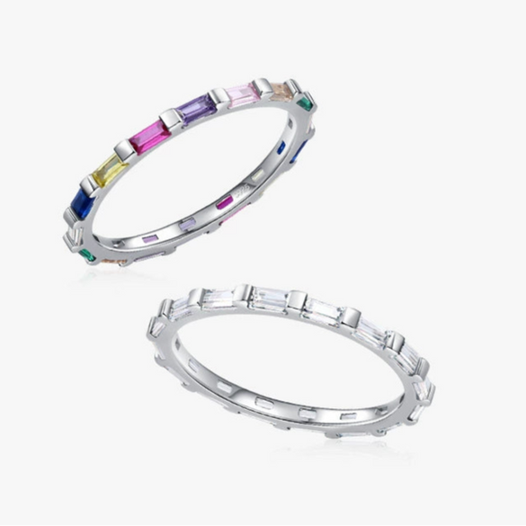 Wholesale 925 Silver Women's Geometric Ring With Zircon Design