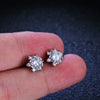 Wholesale 925 Silver Women's Geometric Snowflake Earrings Simple Style