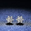 Wholesale 925 Silver Women's Geometric Snowflake Earrings Simple Style