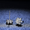 Wholesale 925 Silver Women's Geometric Snowflake Earrings Simple Style