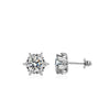 Wholesale 925 Silver Women's Geometric Snowflake Earrings Simple Style