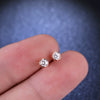 Wholesale 925 Silver Women's Simple Bubble Earrings With Moissanite And Diamond Design And Letters Numbers Text Pattern