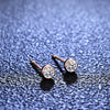 Wholesale 925 Silver Women's Simple Bubble Earrings With Moissanite And Diamond Design And Letters Numbers Text Pattern