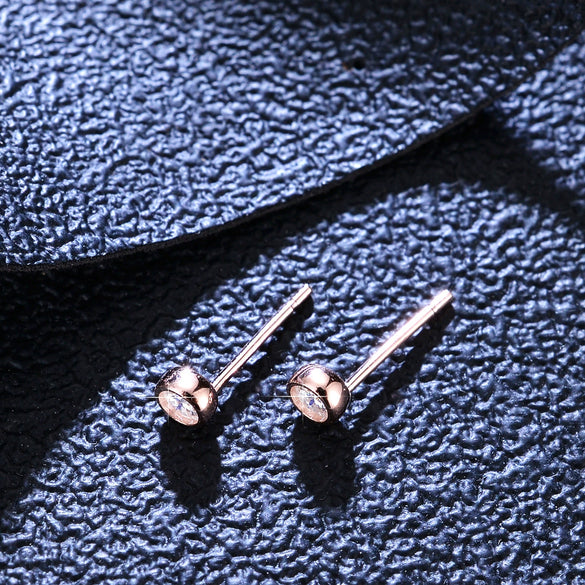 Wholesale 925 Silver Women's Simple Bubble Earrings With Moissanite And Diamond Design And Letters Numbers Text Pattern
