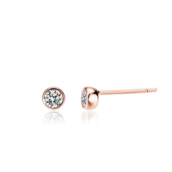 Wholesale 925 Silver Women's Simple Bubble Earrings With Moissanite And Diamond Design And Letters Numbers Text Pattern
