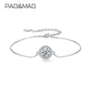 Wholesale 925 Silver Women's Simple Geometry Mosan Diamond Bracelet