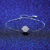 Wholesale 925 Silver Women's Simple Geometry Mosan Diamond Bracelet