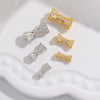 Wholesale 925 Silver Zirconium Small Waist Perforated Bead Bucket Bead Bracelet Necklace Accessories