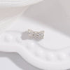 Wholesale 925 Silver Zirconium Small Waist Perforated Bead Bucket Bead Bracelet Necklace Accessories