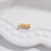 Wholesale 925 Silver Zirconium Small Waist Perforated Bead Bucket Bead Bracelet Necklace Accessories